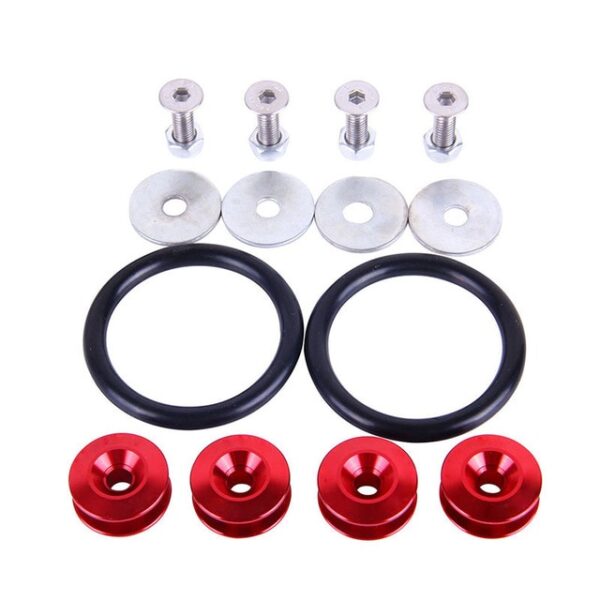 Κλιπ συγκράτησης προφυλακτήρα JDM Car-styling Quick Release Fasteners Κόκκινο 4τμχ - Image 2