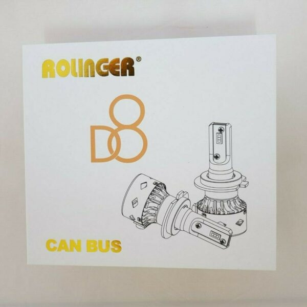 ROLINGER KIT LED H4 6000K FULL CANBUS XENON 9600LM LUMEN 6000K D8 - Image 2