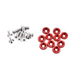 Διακοσμητικές Ροδέλες με Βίδες M6 για το Αυτοκίνητο 10τμχ – Κόκκινο