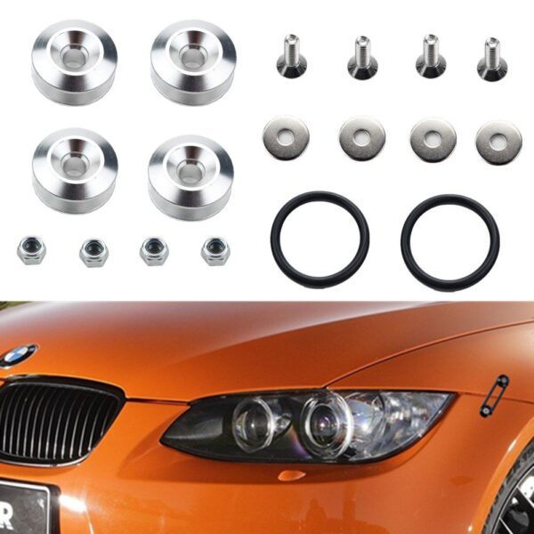 Κλιπ συγκράτησης προφυλακτήρα JDM Car-styling Quick Release Fasteners Ασημί 4τμχ - Image 3
