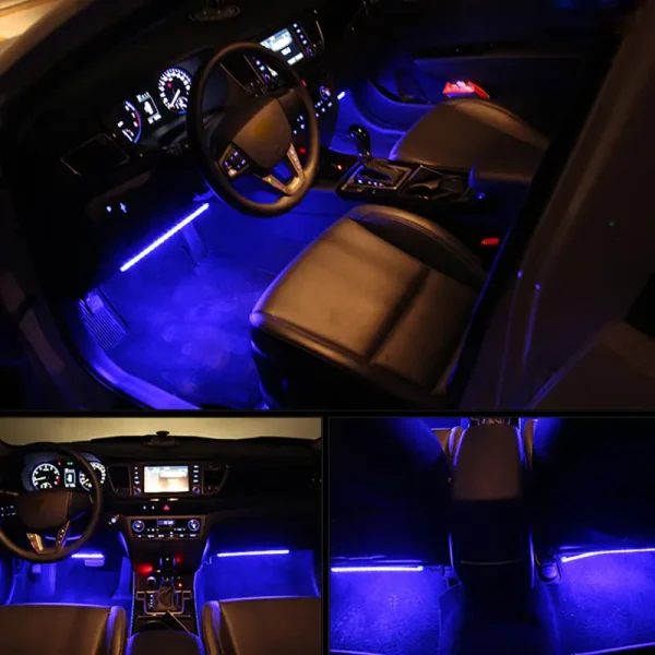 Σύστημα εσωτερικού φωτισμού αυτοκινήτου LED RGB  12smd led 12v - Image 5