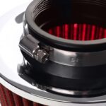 διπλής ροής φιλτροχοάνη αυτοκινήτου με δίχτυ 76mm – Κόκκινο - Image 2