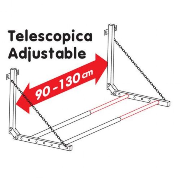 31144-3-1000x1000 ΒΑΣΗ ΤΟΙΧΟΥ ΑΠΟΘΗΚΕΥΣΗΣ ΕΛΑΣΤΙΚΩΝ TYRE-RACK ΠΤΥΣΟΜΕΝΗ 90-130cm ΜΕΓΙΣΤΟ ΦΟΡΤΙΟ 90kg - Image 2