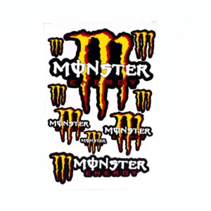 Σετ Αδιάβροχα Αυτοκόλλητα – Monster Energy Red, Yellow 9τμχ