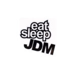 Μονό Αυτοκόλλητο Αδιάβροχο – eat sleep JDM (Μαύρο)