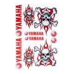 Σετ Αδιάβροχα Αυτοκόλλητα – Yamaha, Flaming Skulls 9τμχ