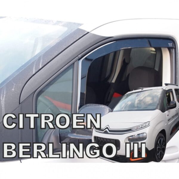 PEUGEOT PARTNER III 2D / PEUGEOT RIFTER 4D/5D / CITROEN BERLINGO III 4D/5D / OPEL COMBO E 4D/5D LOV 2018+ ΖΕΥΓΑΡΙ ΑΝΕΜΟΘΡΑΥΣΤΕΣ ΑΠΟ ΕΥΚΑΜΠΤΟ ΦΙΜΕ ΠΛΑΣΤΙΚΟ HEKO - 2 - Image 2