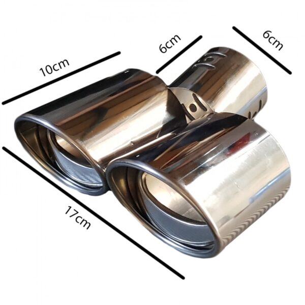 Διπλή Μπούκα Εξάτμισης 60mm - Image 3