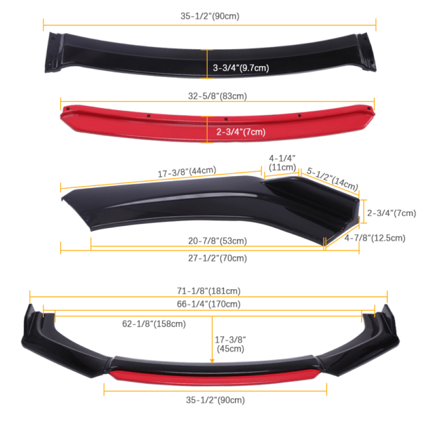 Μπροστινό Universal Lip Spoiler {Splitter} - Image 3