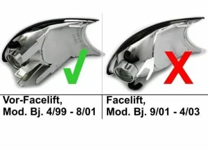 Φλας δίπλα στο φανάρι BMW E46 coupe (1999-2001) - μαύρο - σετ 2τμχ. - Image 2