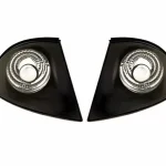 Φλας δίπλα στο φανάρι BMW E46 sedan (1998-2001) - χρωμίου μαύρο - σετ 2τμχ.