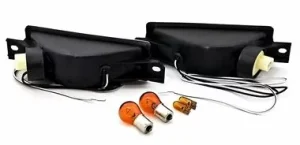 Φλας προφυλακτήρα BMW E30 (1983-1990) - μαύρο χρωμίου - σετ 2τμχ. - Image 2