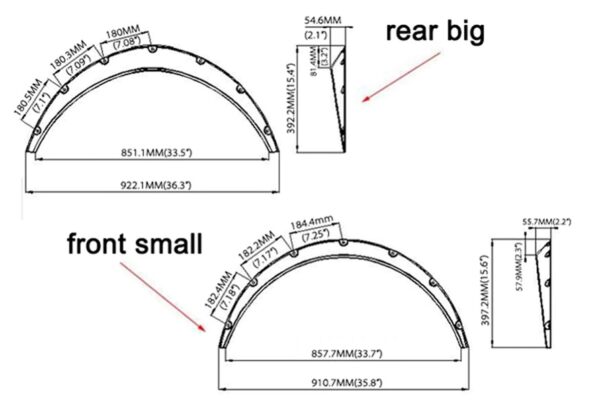 Φτερά τροχών - Φρυδάκια τροχών- fender flares - Image 4