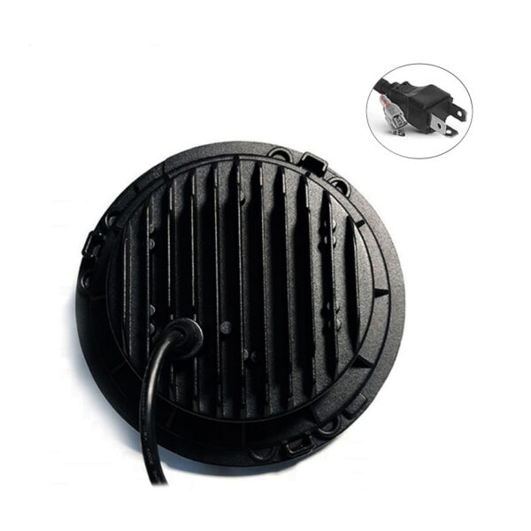 jeep led headlights 7inch high low beam angel eyes drl flash ledevo ld21wl128 ΖΕΥΓΑΡΙ Full led φανάρια  7″ 80W 8000LM 9-60V ΜΕ 2 ΣΚΑΛΕΣ, ANGEL EYES DRL & ΦΛΑΣ LD21WL128Jeep Wrangler JK (2007-2017) Jeep Wrangler JL (2018-2019) Jeep Cj-7 (1976-1986) Jeep CJ-8 (1981-1985) Jeep Wrangler (TJ) (1997-2006) Jeep Renegade Suzuki Samurai Lada Niva Mercedes W463 Land Rover Defender Hummer H1 (1992-2006) Hummer H2 (2003-2009) - Image 4