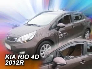 Ανεμοθραύστες για Kia Rio (2012-2017) sedan - 4 τμχ. εμπρός και πίσω - Image 2