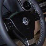 Κάλυμμα Τιμονιού Μονόχρωμο Ραφτό