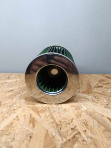 Φιλτροχοάνη διπλής ροής  αυτοκινήτου με δίχτυ 76mm πράσινη - Image 2