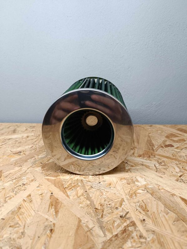 Φιλτροχοάνη διπλής ροής  αυτοκινήτου με δίχτυ 76mm πράσινη - Image 2