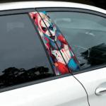 Σετ 2τμχ. Αυτοκόλλητα κολώνας πόρτας αυτοκινήτου Harley Quinn - Image 2