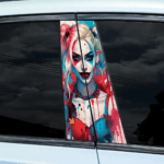 Σετ 2τμχ. Αυτοκόλλητα κολώνας πόρτας αυτοκινήτου Harley Quinn
