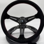 Τιμόνι αυτοκινήτου βαθύκωνο τύπου Nardi (REPLICA) alcadara